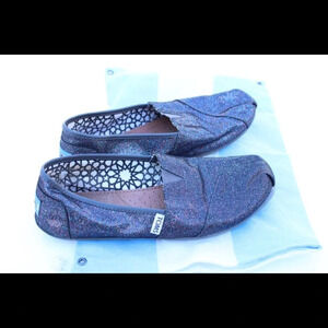 Toms glitter flats